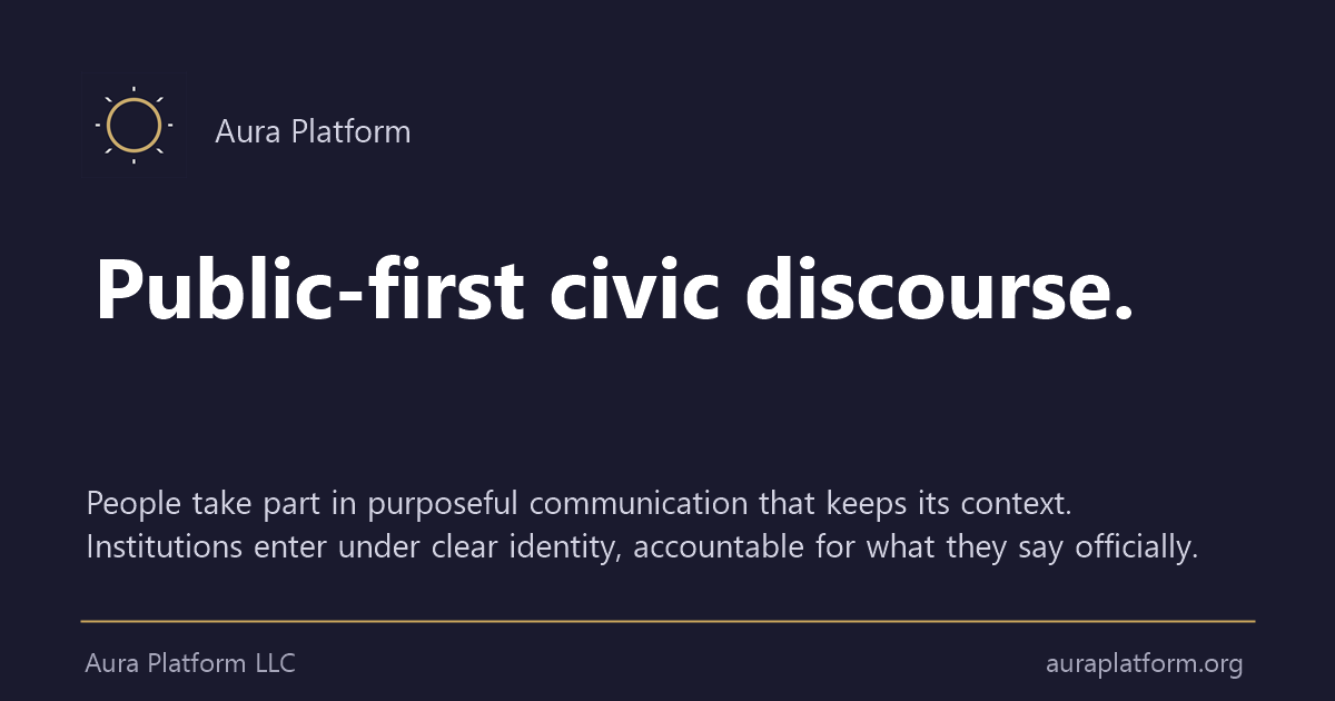 Aura Platform — Institution Operating Infrastructure